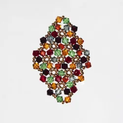  - Brooch Rhombus M Priscilla -  - Laiton bronze